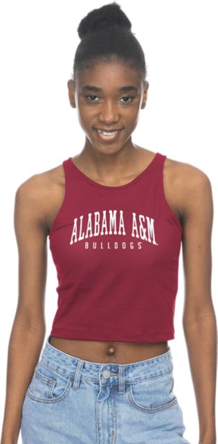 Alabama A&M University Women's Bulldogs Cropped Tank Top