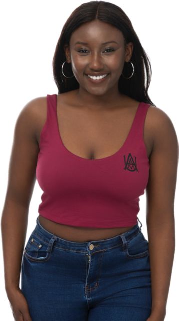 Alabama A&M University Women's V-Neck Cropped Tank Top