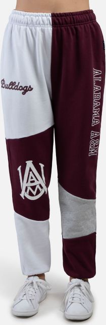 Alabama A&M University Women's Bulldogs Patched Sweatpants