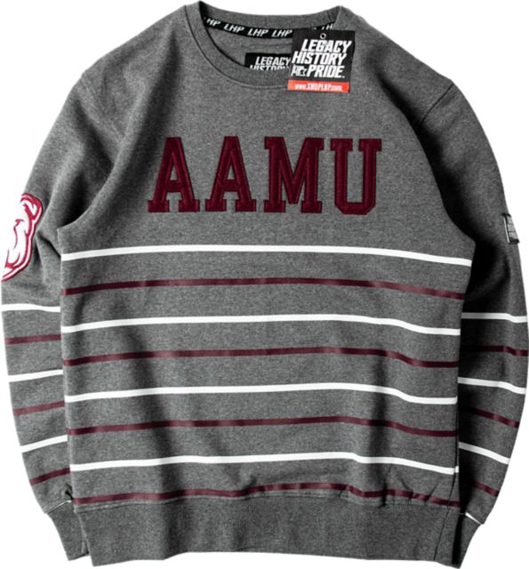 Alabama A&M University Striped Crewneck Sweatshirt