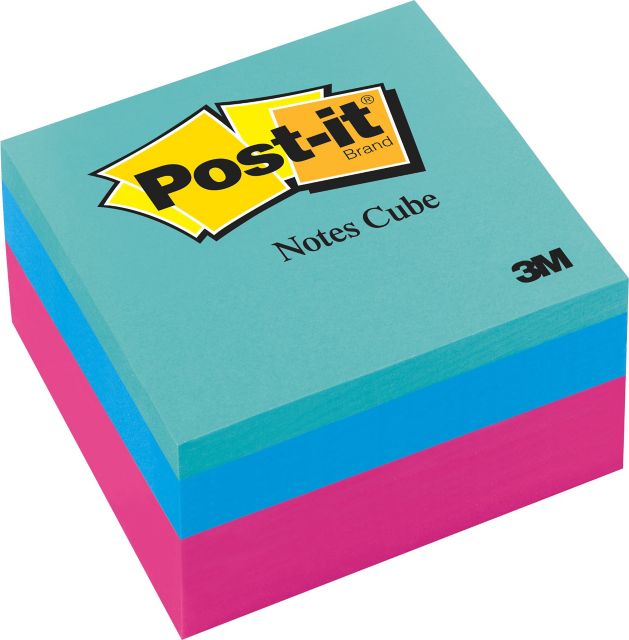 Cube à Post-It en cuir rouge - accessoire de bureau made in France