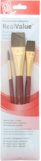 BRUSH SET CAMEL  HAIR 3 PACK