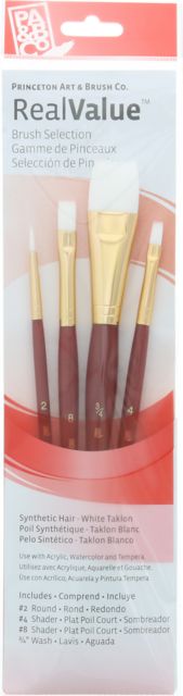 BRUSH WHITE TAKLON 4 PACK