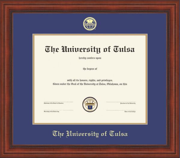 University Of Tulsa Millenium Diploma Frame -ONLINE ONLY