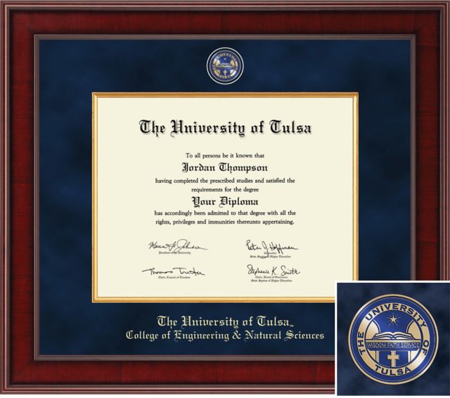 Church Hill Classics Presidential Diploma Frame. Engineering And Nat Sciences. Bachelors, Masters, PhD - ONLINE ONLY