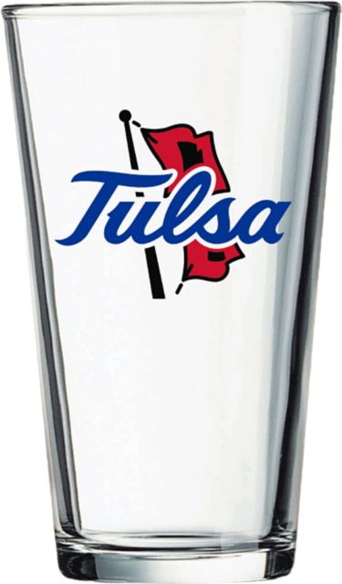 University of Tulsa Golden Hurricane 16 oz. Glass