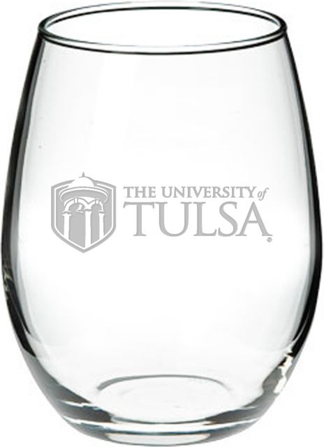 University of Tulsa 21 oz. Stemless Wine Glass