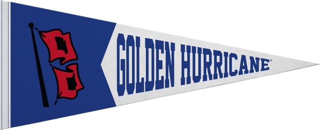 University of Tulsa 12x30 Golden Hurricane Pennant