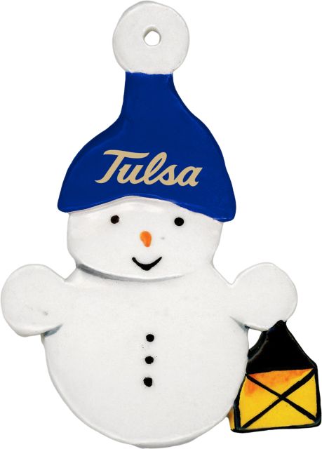 University of Tulsa Snowman Ornament