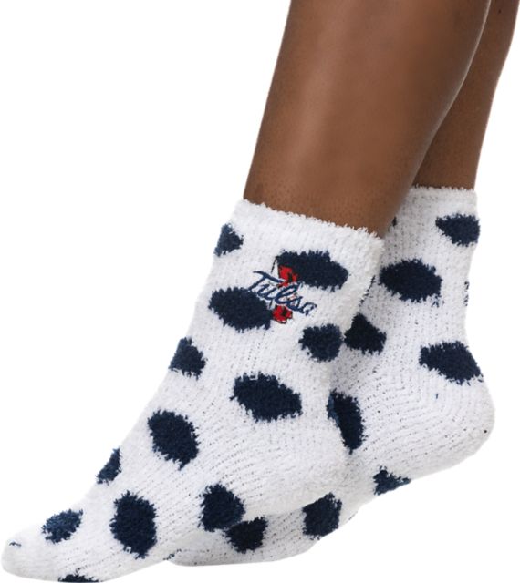University of Tulsa Fuzzy Dot Socks