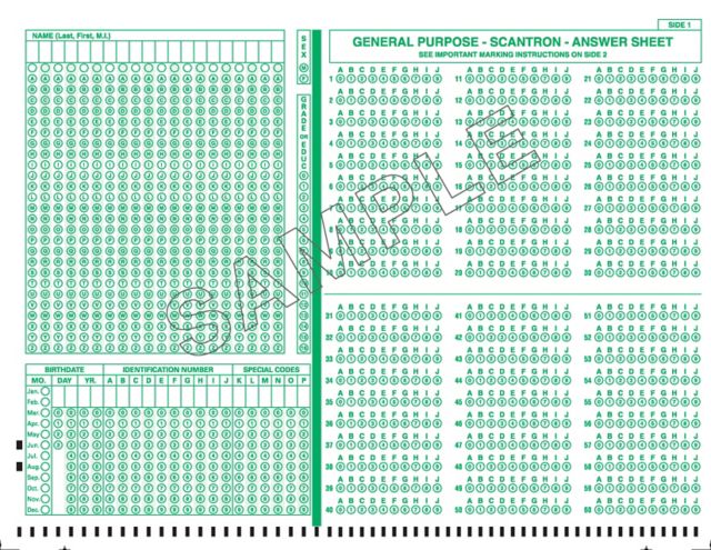 SCANTRON DM GPAS 120Q x 10