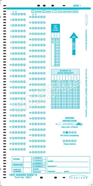 SCANTRON DM ANSWER SHEET B | Lone Star College System