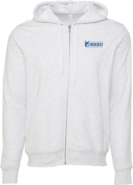 Baptist Health Sciences Bella + Canvas Ash Full Zip Hood BHSU Mascot - ONLINE ONLY