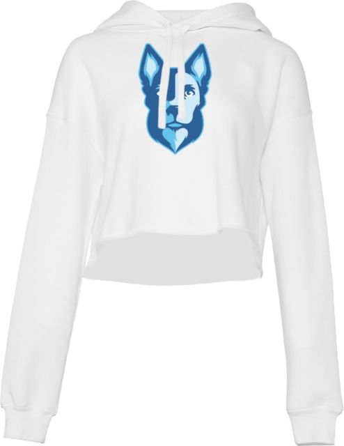 Baptist Health Sciences Bella + Canvas Womens Cropped Fleece Hood Mascot logo - ONLINE ONLY