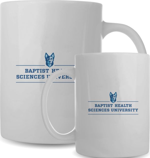 Baptist Health Sciences Full Color Mug 15oz BHSU Mascot Stacked - ONLINE ONLY