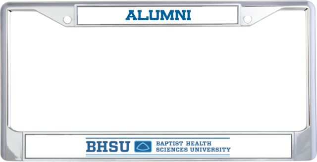 Baptist Health Sciences Metal License Plate Frame in BHSU Flat Ext. - ONLINE ONLY