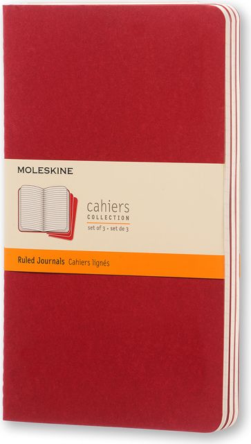 Moleskine Ruled Cahier Journal Red Large