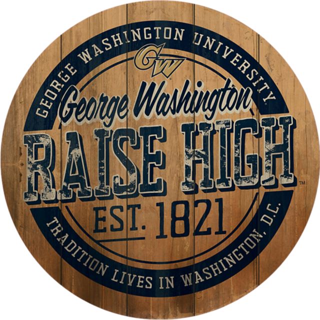 George Washington University Barrel Top Wall Mount 26''x26'' - ONLINE ONLY