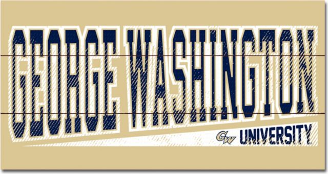 George Washington University 11x20 Wood Plank Sign - ONLINE ONLY