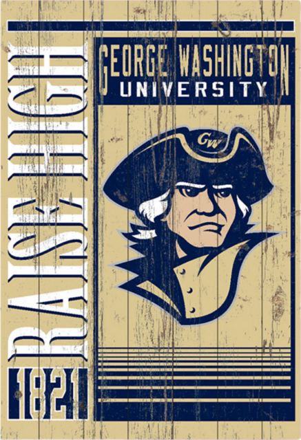George Washington University 25''x 36'' Showcase Plank Sign - ONLINE ONLY