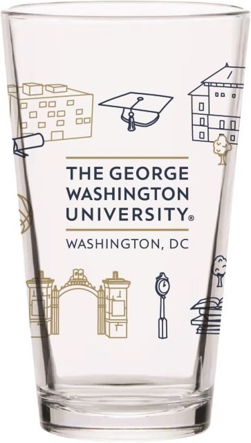 George Washington University 16 oz. Campus Pint Glass