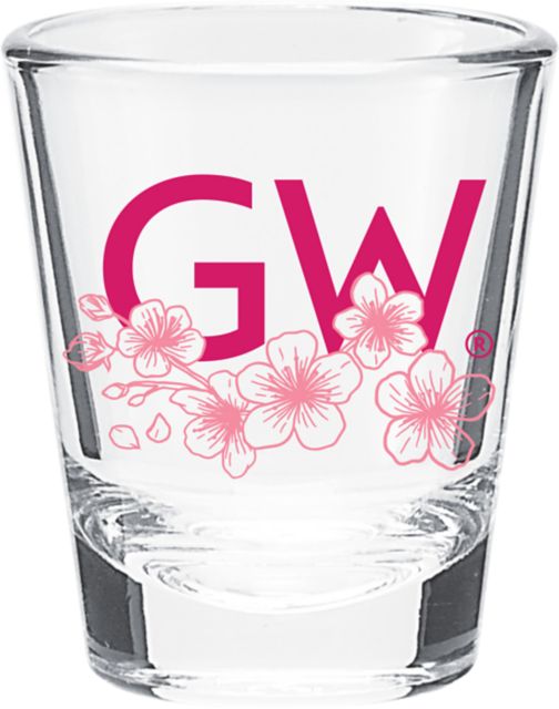 George Washington University Cherry Blossom Collector's Glass