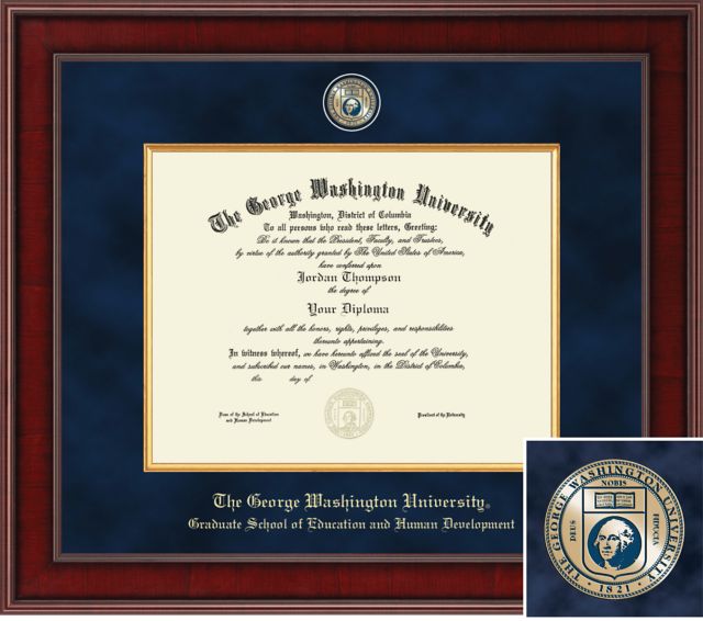 Church Hill Classics, Presidential Diploma Frame, Graduate School of Education and Human Development, PhD 11x14 - ONLINE ONLY