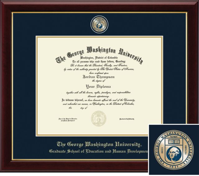 Church Hill Classics, Masterpiece Diploma Frame, Graduate School of Education and Human Development, PhD 11x14 - ONLINE ONLY