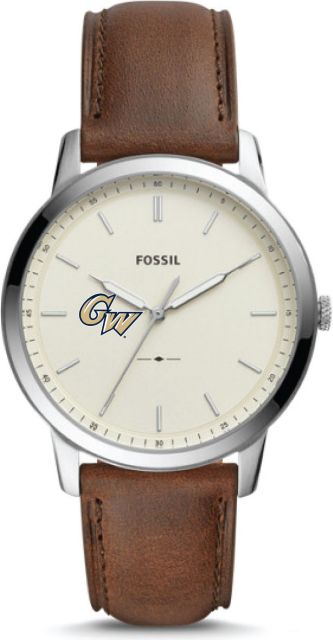 Fossil The Minimalist Three-Hand Brown Leather Watch - ONLINE ONLY