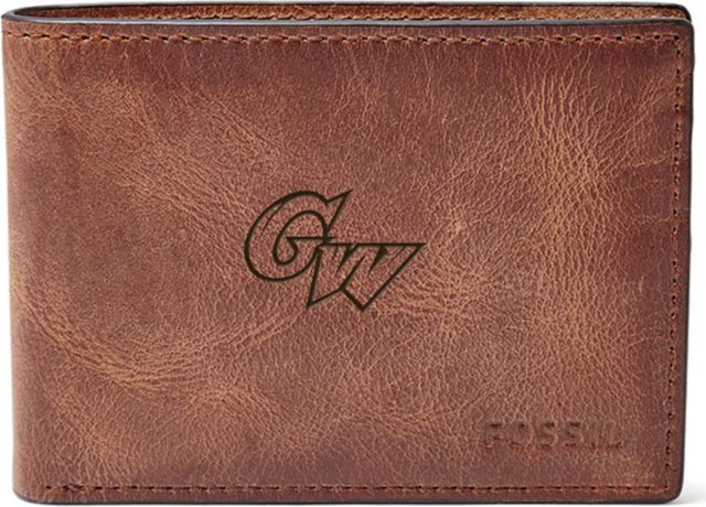 Fossil Leather Derrick Front Pocket Bifold - Brown - ONLINE ONLY