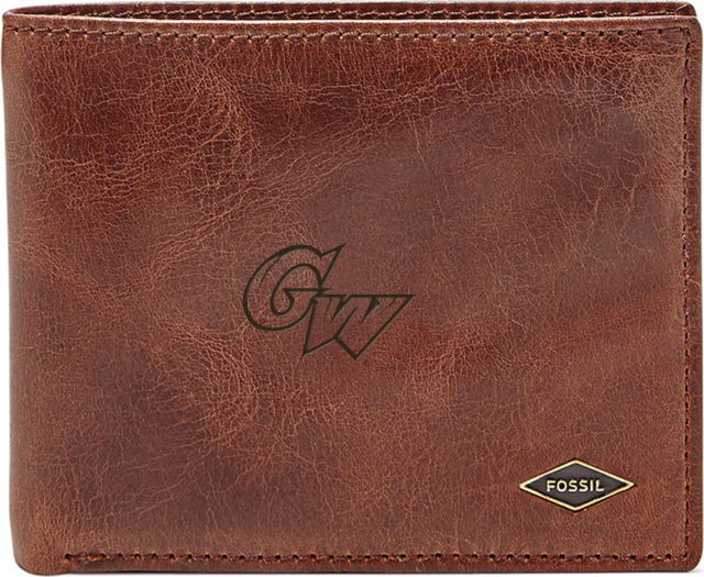 Fossil Leather Ryan RFID Flip ID Bifold - Dark Brown - ONLINE ONLY