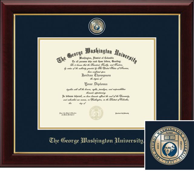 George Washington University Master 8.5'' x 11'' Diploma Frame