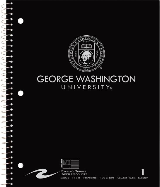 George Washington University 1 Subject Notebook