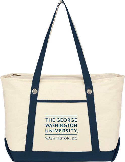 George Washington University Canvas Zipper Tote Bag