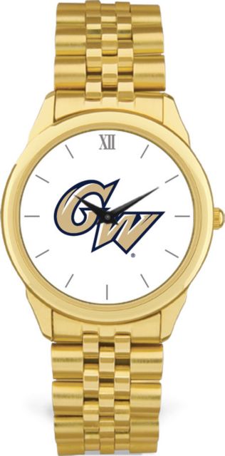 CSI Men's Gold Rolled Link Wristwatch  (Gift Box) With Colored Medallion - ONLINE ONLY