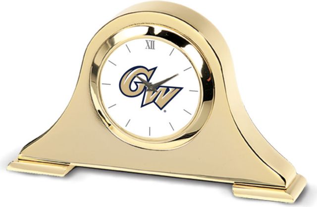 CSI Gold Napoleon Desk Clock With Colored Medallion - ONLINE ONLY