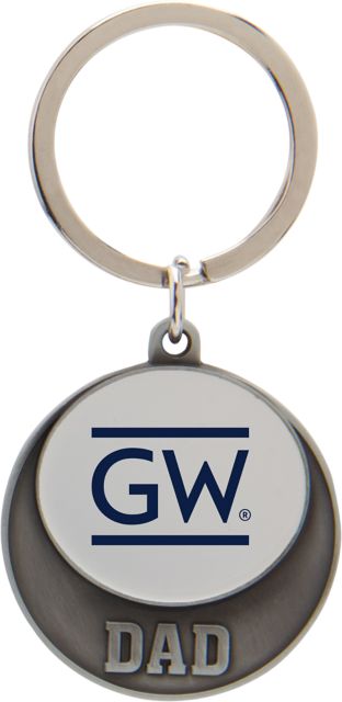 George Washington University Dad Keychain