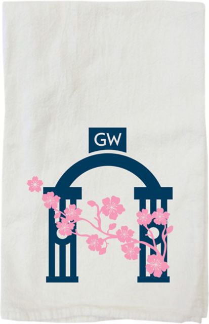 George Washington University Cherry Blossom Tea Towel