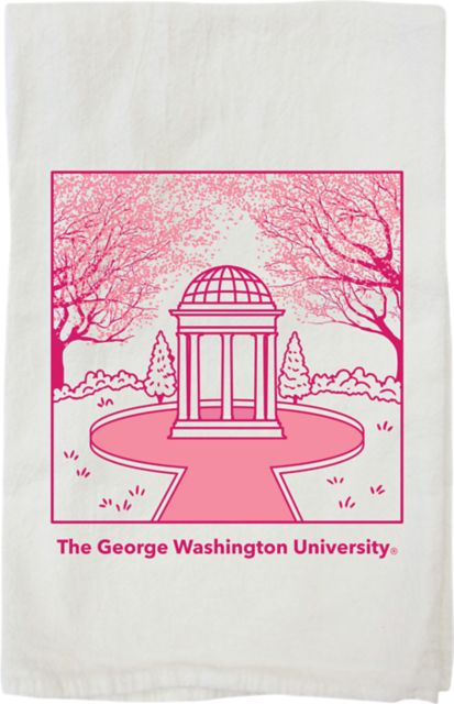 George Washington University Cherry Blossom Tea Towel