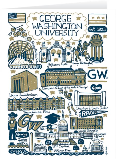 George Washington University 10 Pack Notecards