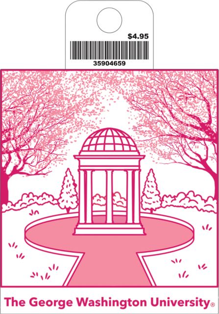 George Washington Cherry Blossom University Sticker