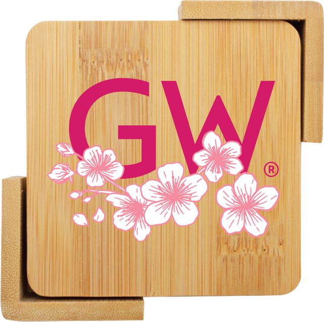 George Washington University Cherry Blossom Coasters