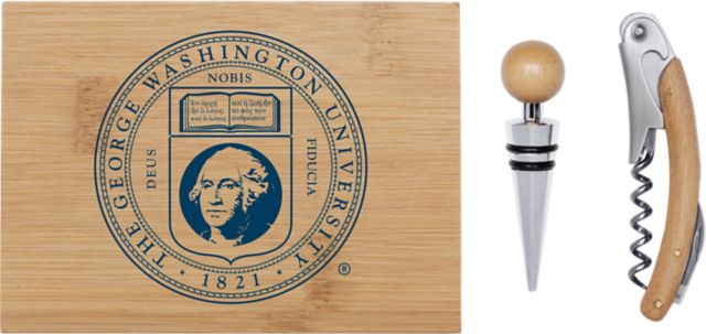 George Washington University Bamboo Wine Tool Set
