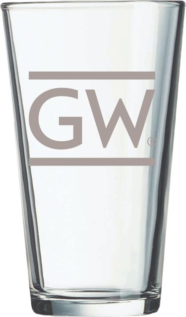 George Washington University 16 oz. Glass