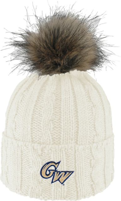 George Washington University Women's Fur Pom Beanie
