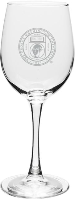 George Washington University 12 oz. Etched Wine Glass