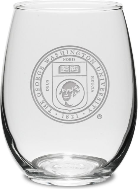 George Washington University 15 oz. Stemless Wine Glass