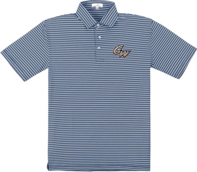George Washington University Performance Stripe Polo
