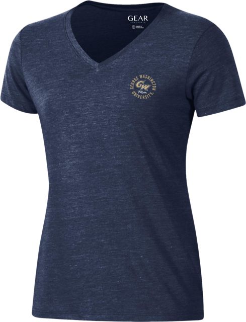 George Washington University Mom Women's Triblend V-Neck Short Sleeve T-Shirt