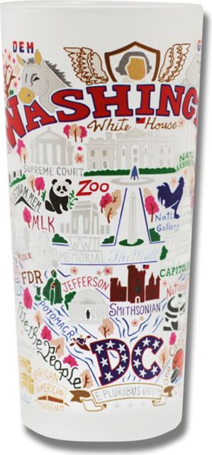 George Washington University 15 oz. Frosted Glass